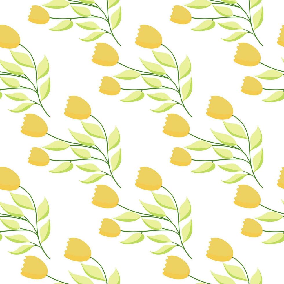 nahtlos Muster von Gelb Blumen2 vektor