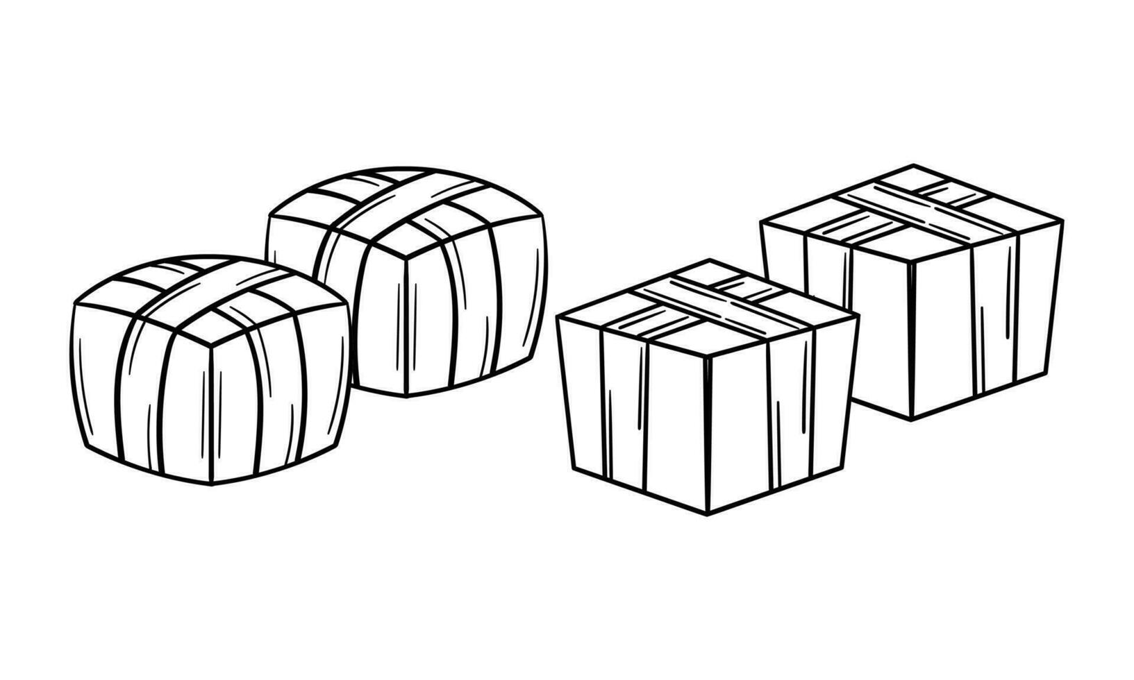 gåva låda hand dragen illustration designa om vektor