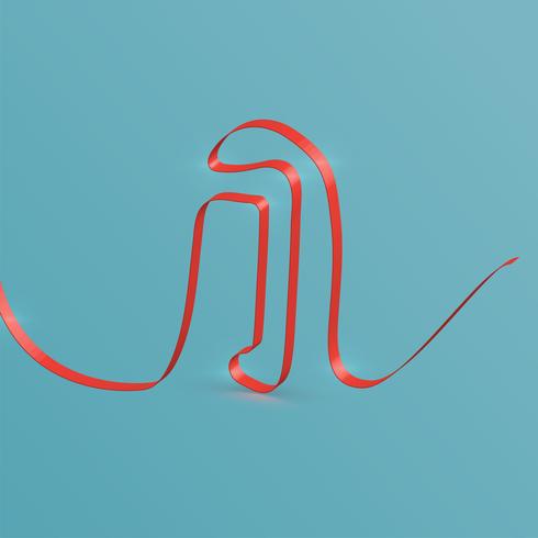 Realistischer Bandschrifttyp von einem Schriftsatz, Vektor