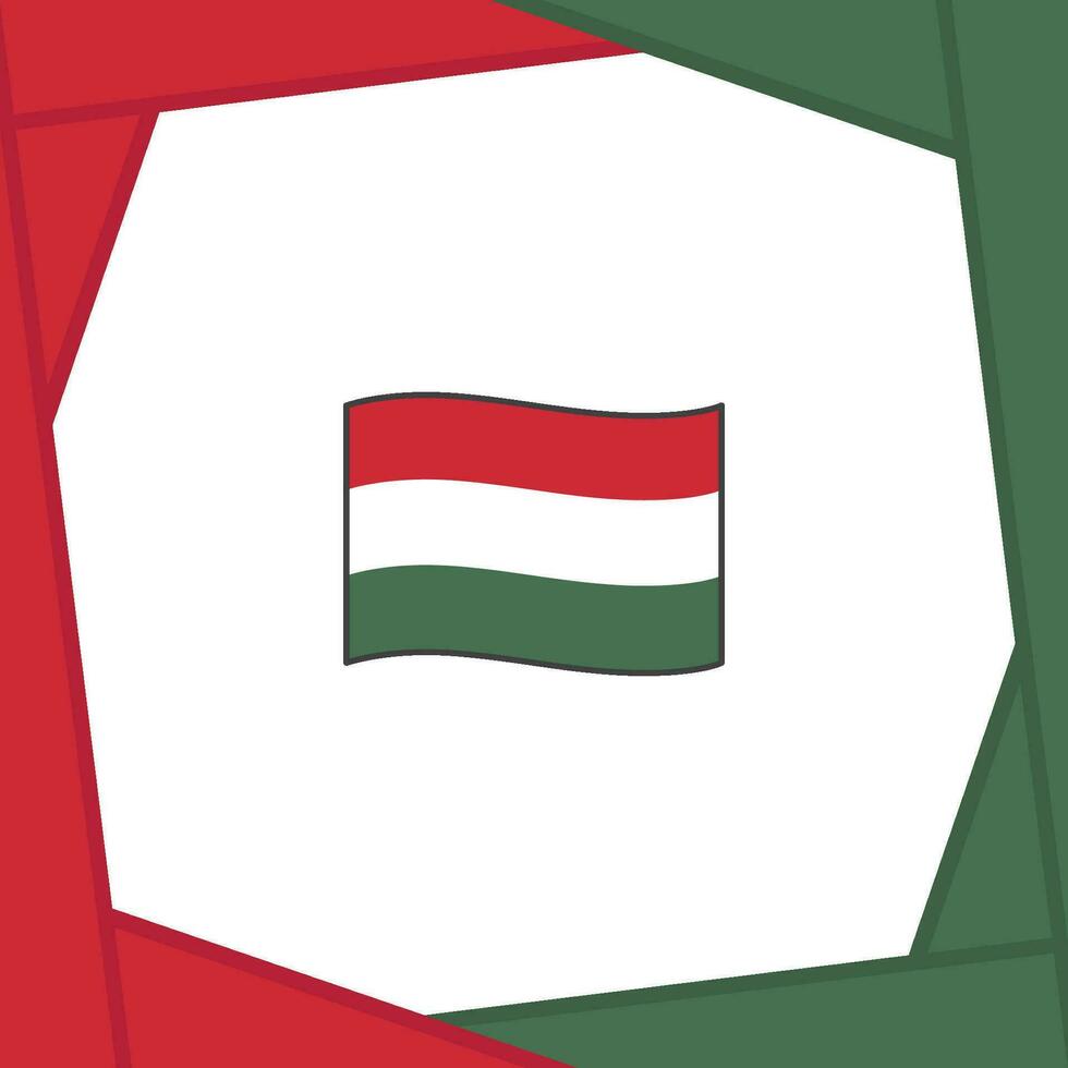 Ungarn Flagge abstrakt Hintergrund Design Vorlage. Ungarn Unabhängigkeit Tag Banner Sozial Medien Post. Ungarn Banner vektor
