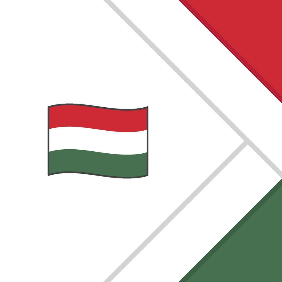 Ungarn Flagge abstrakt Hintergrund Design Vorlage. Ungarn Unabhängigkeit Tag Banner Sozial Medien Post. Ungarn Karikatur vektor