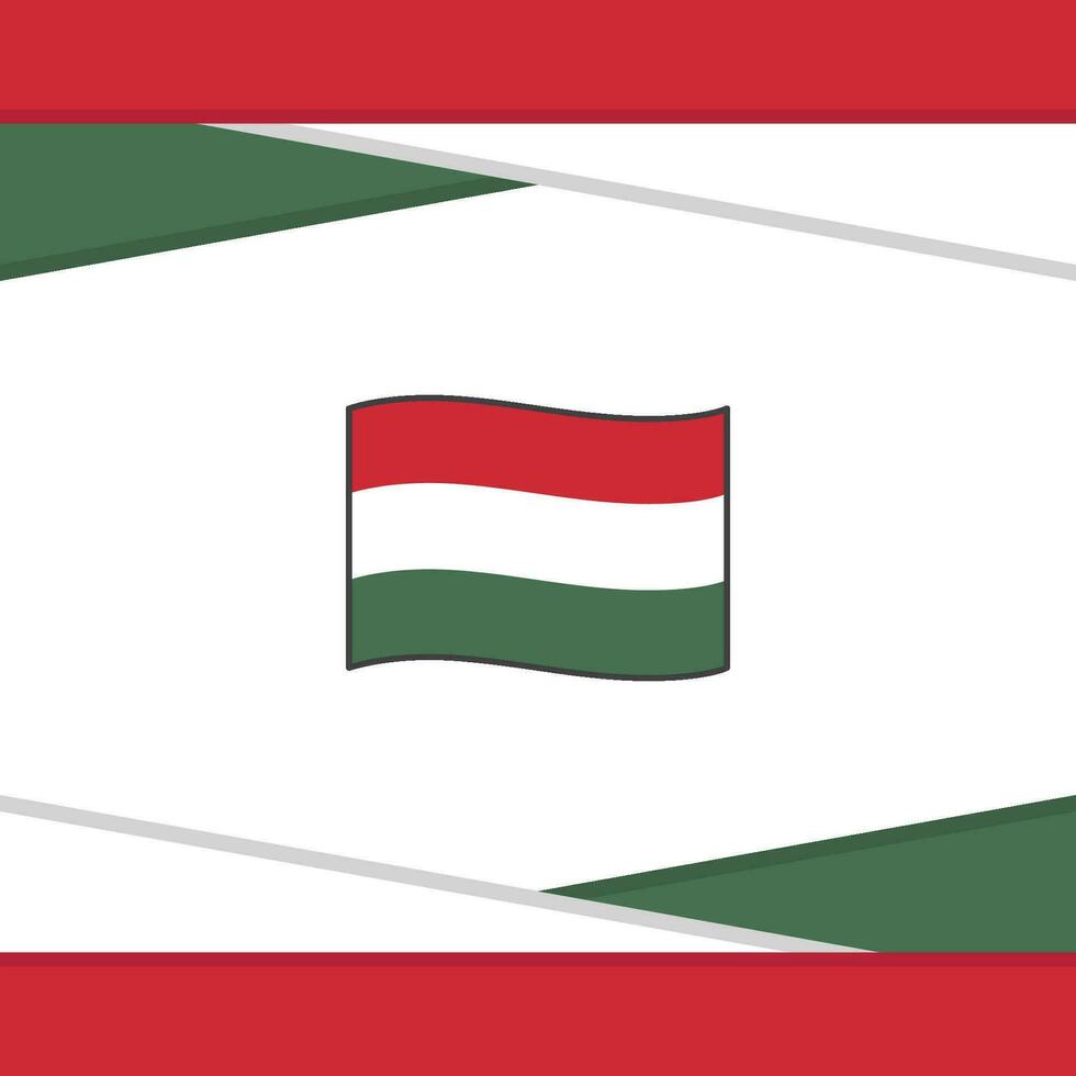 Ungarn Flagge abstrakt Hintergrund Design Vorlage. Ungarn Unabhängigkeit Tag Banner Sozial Medien Post. Ungarn Vektor