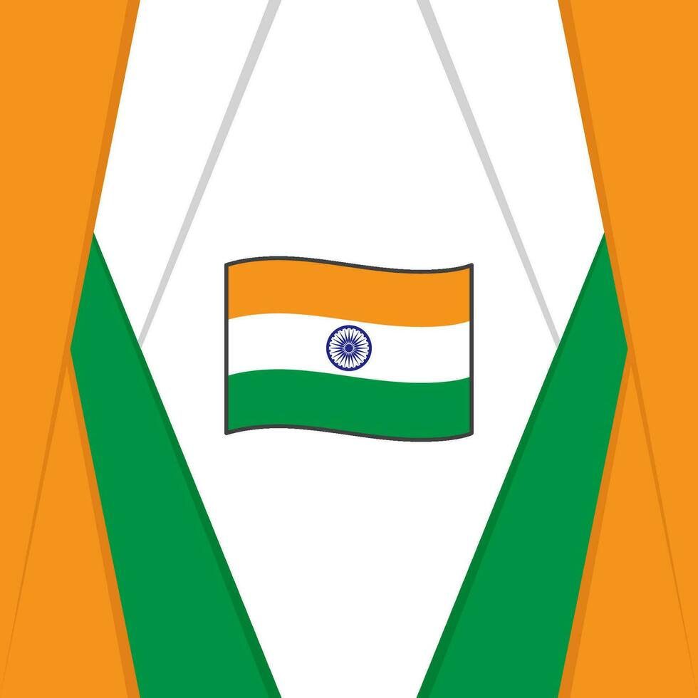 Indien Flagge abstrakt Hintergrund Design Vorlage. Indien Unabhängigkeit Tag Banner Sozial Medien Post. Indien Hintergrund vektor