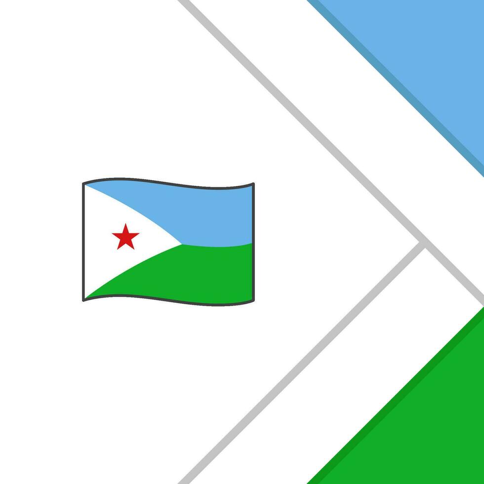 Dschibuti Flagge abstrakt Hintergrund Design Vorlage. Dschibuti Unabhängigkeit Tag Banner Sozial Medien Post. Dschibuti Karikatur vektor