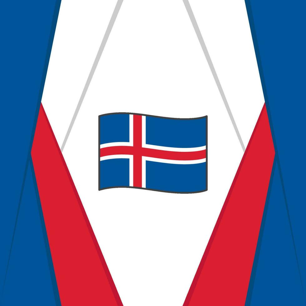 Island Flagge abstrakt Hintergrund Design Vorlage. Island Unabhängigkeit Tag Banner Sozial Medien Post. Island Hintergrund vektor