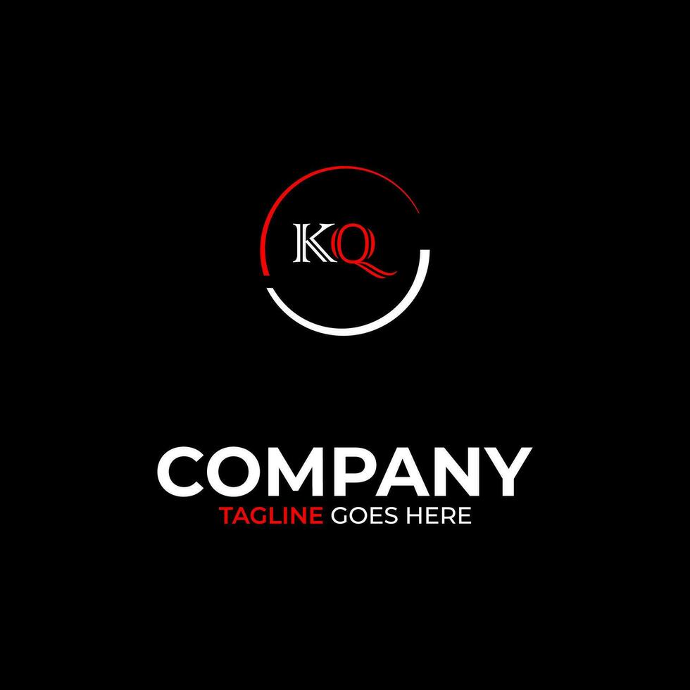 kq kreativ modern Briefe Logo Design Vorlage vektor