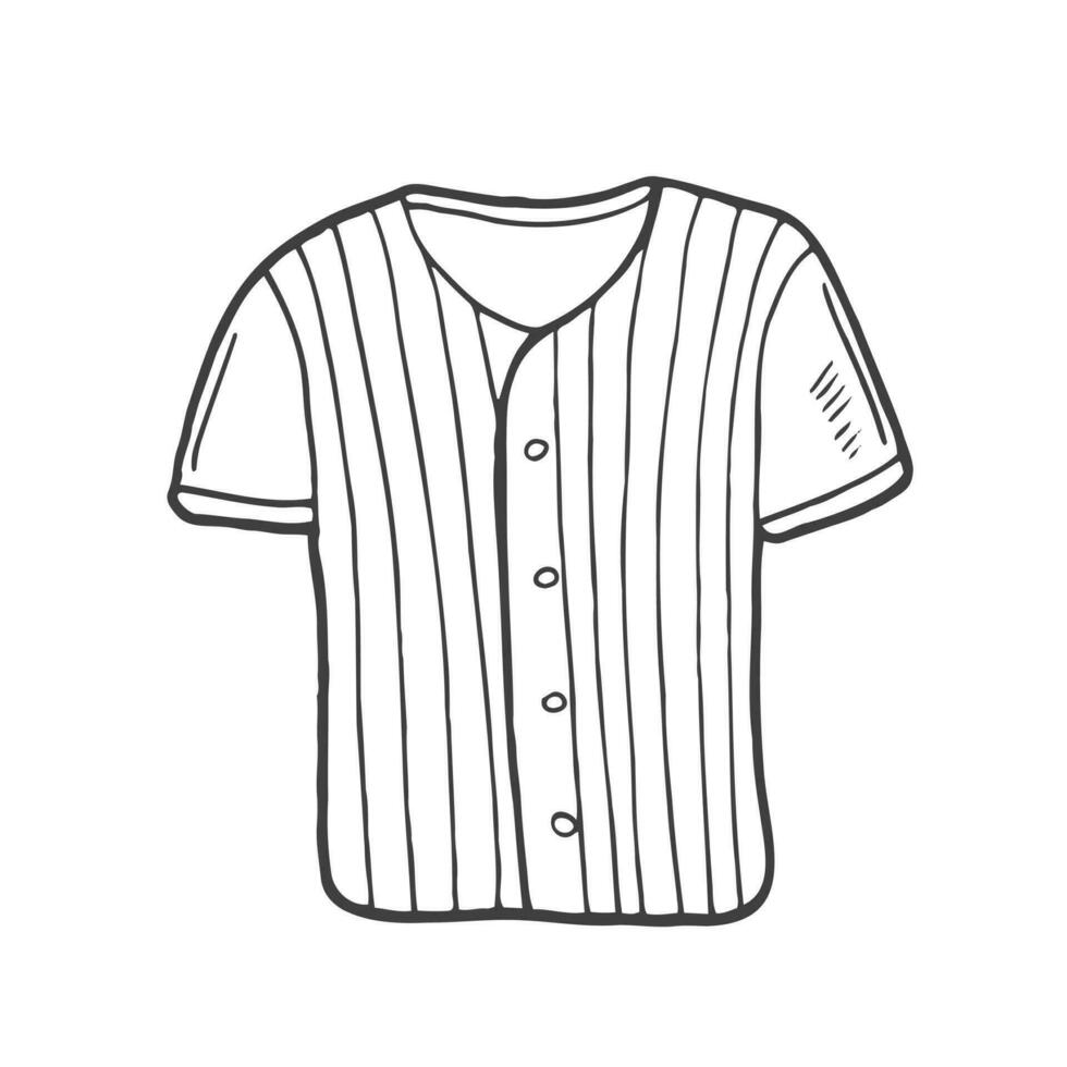 klotter baseboll enhetlig. sportkläder. t-shirt och byxor. vektor illustration