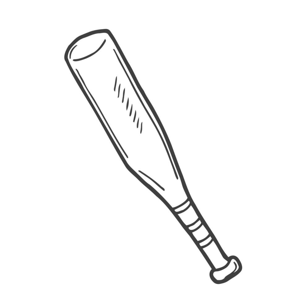 klotter baseboll fladdermus. vektor ikon logotyp baseboll fladdermus i tecknad serie stil. symbol klämma konst