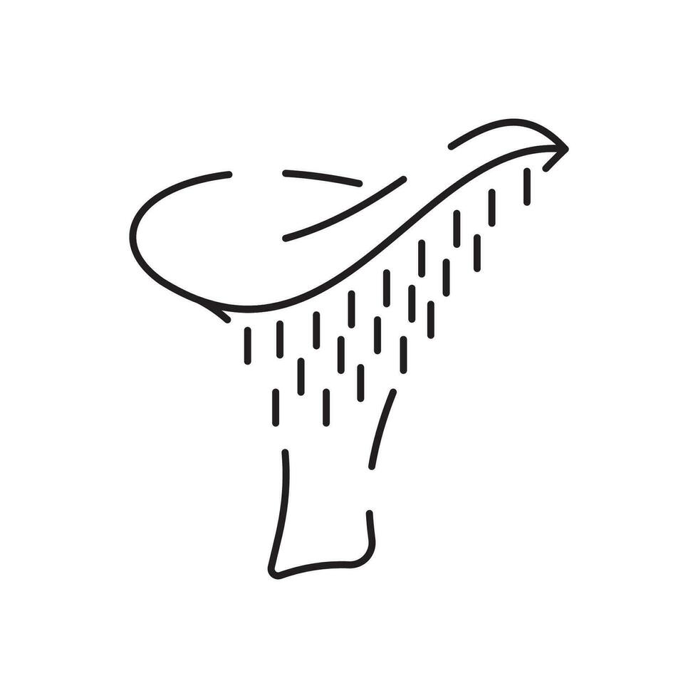 Pilze Linie Symbol mit editierbar Schlaganfall. Essen Symbol. Vektor Illustration.