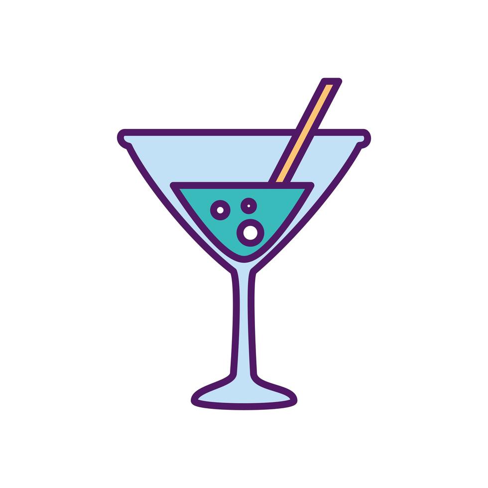 isolerad alkohol cocktail vektor design