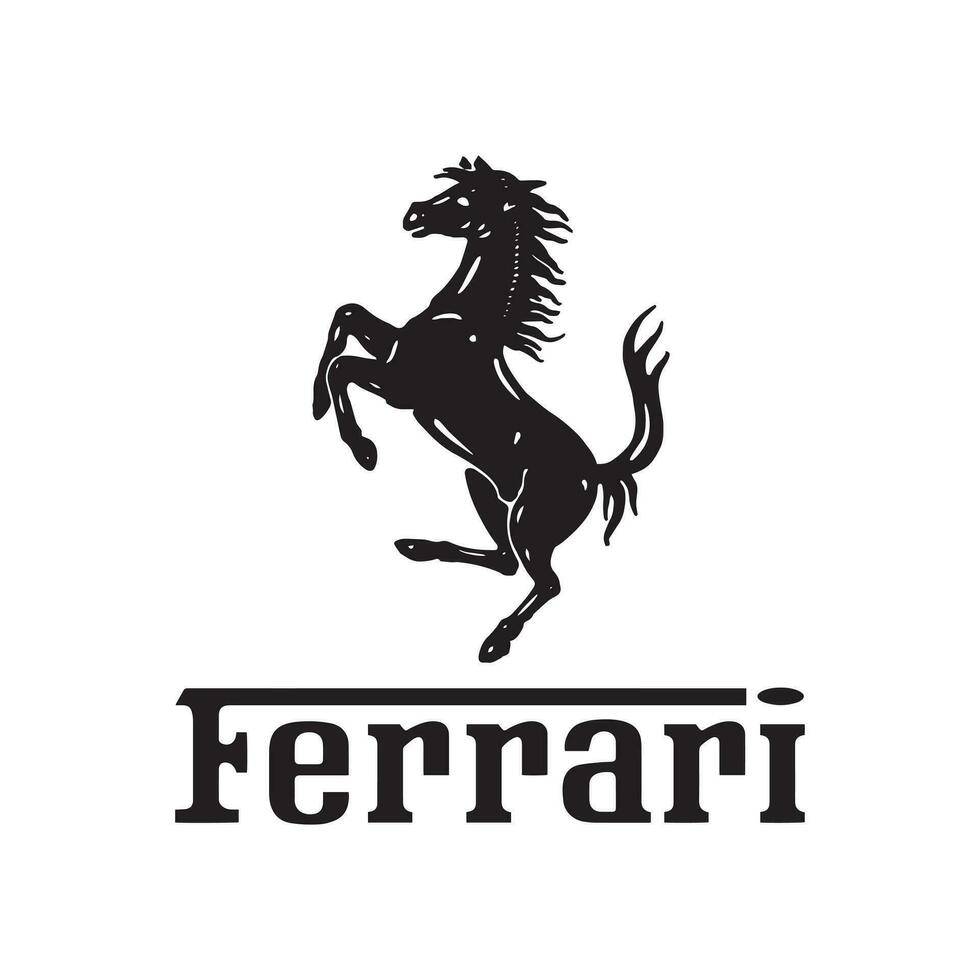 ferrari logotyp, scuderia, vektor