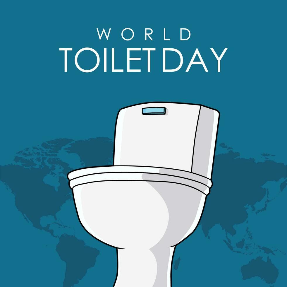 värld toalett dag affisch mall vektor
