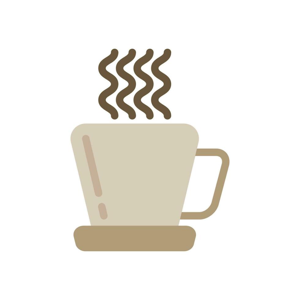 Kaffee Symbol eben Stil vektor
