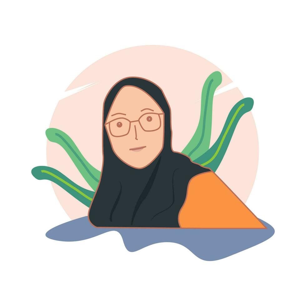 Hijab Muslim Frau Illustration vektor