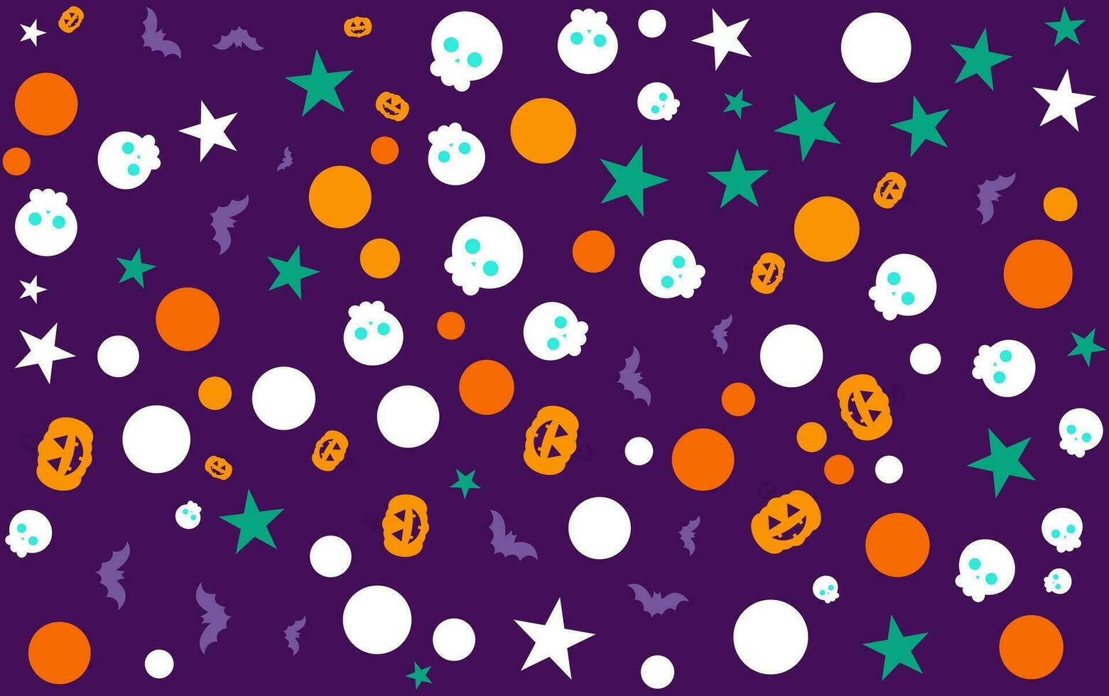 Halloween Muster von Kürbis und Schädel auf ein dunkel lila Hintergrund vektor