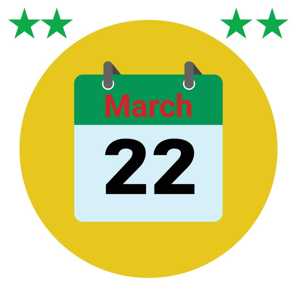 März Täglich Kalender Symbol vektor