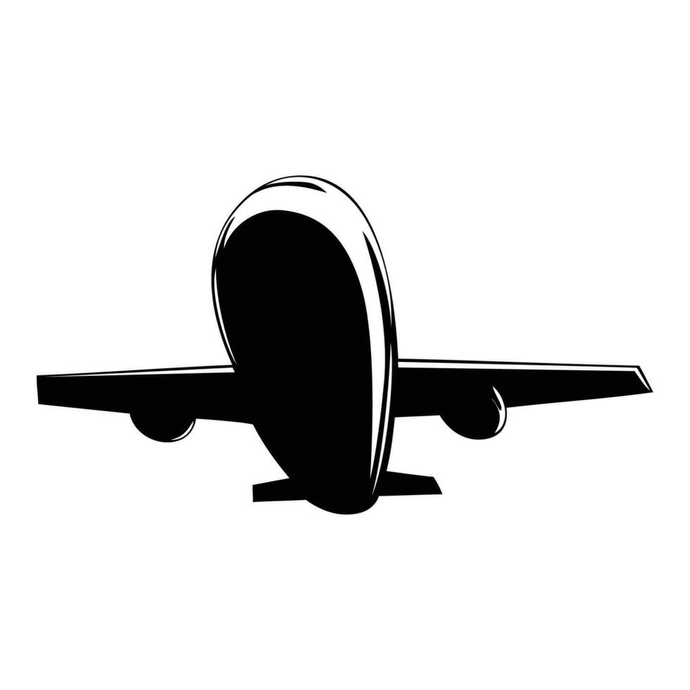 Flugzeuge Silhouetten Flugzeug Symbol Auf Weißem Hintergrund