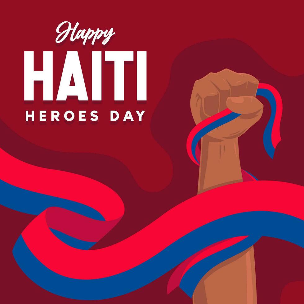 Lycklig haiti hjältar dag illustration vektor bakgrund. vektor eps 10