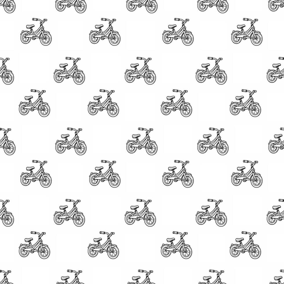 schön nahtlos Fahrrad Muster Design zum dekorieren, Hintergrund, Stoff, Hintergrund und usw. vektor