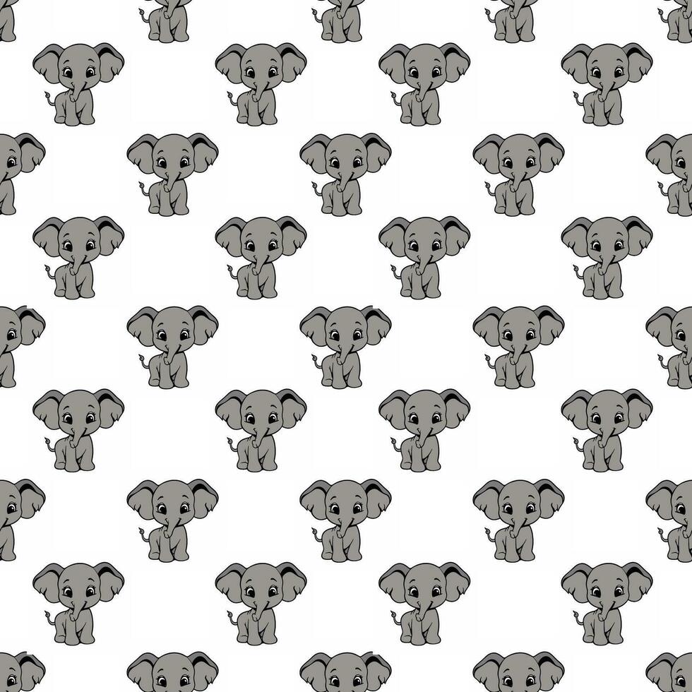 schön nahtlos Elefant Muster Design zum dekorieren, Hintergrund, Stoff, Hintergrund und usw. vektor