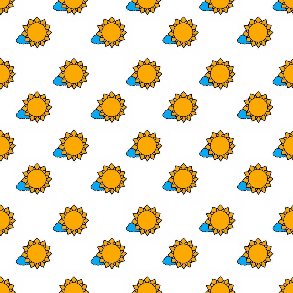 schön nahtlos Sonnenblume Muster Design zum dekorieren, Hintergrund, Stoff, Hintergrund und usw. vektor