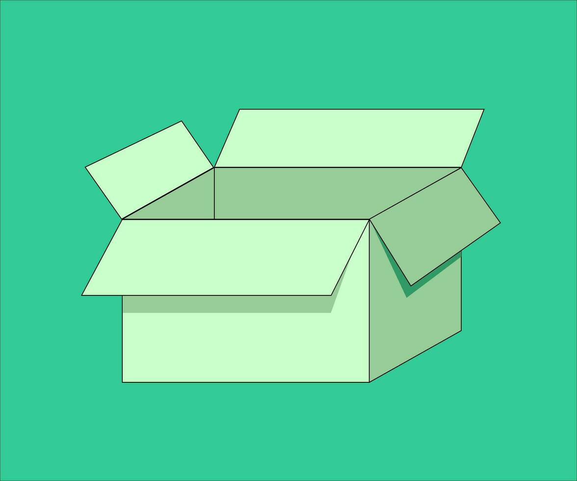 öppen låda illustration vektor