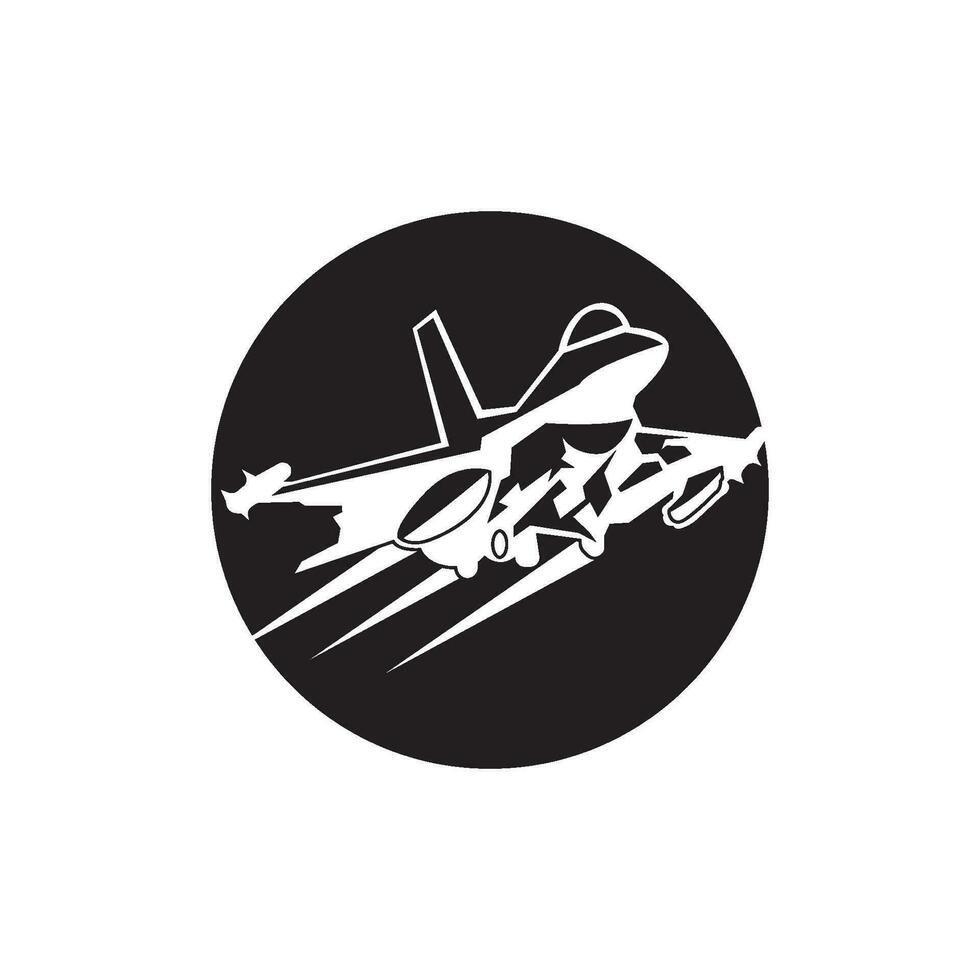 Kämpfer Jet Symbol Vektor Illustration Logo Design