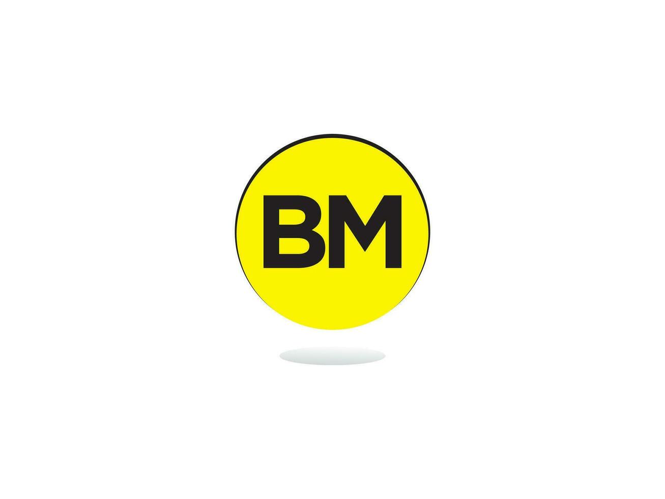 minimalistisch bm Brief Logo, bunt bm Geschäft Logo Symbol Vektor Kunst