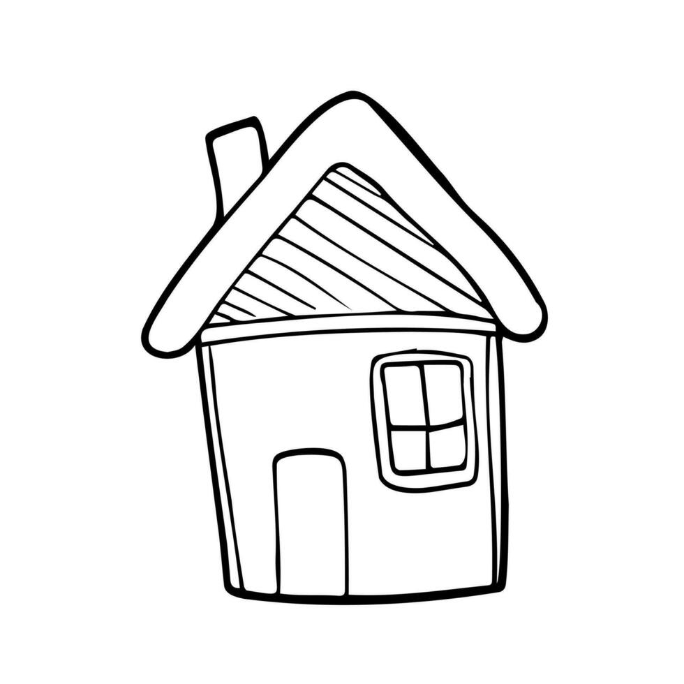 Gekritzel Haus skizzieren. Vektor Symbol von heim.