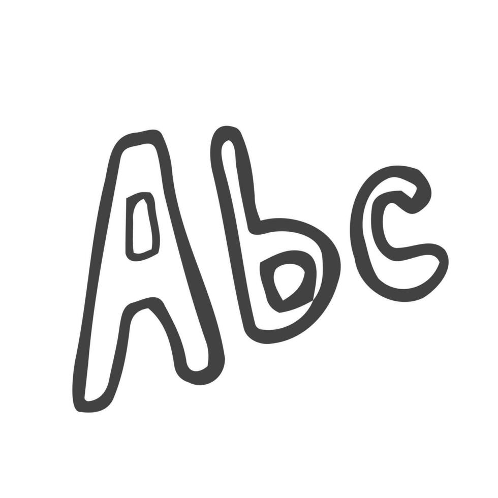 klotter ABC brev i vektor