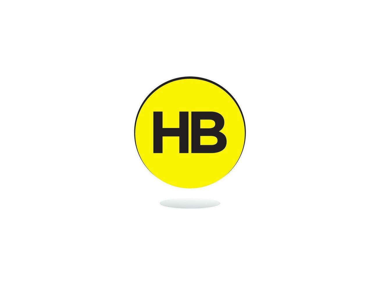 Typografie hb Logo, kreativ hb Brief Logo Vorlage vektor