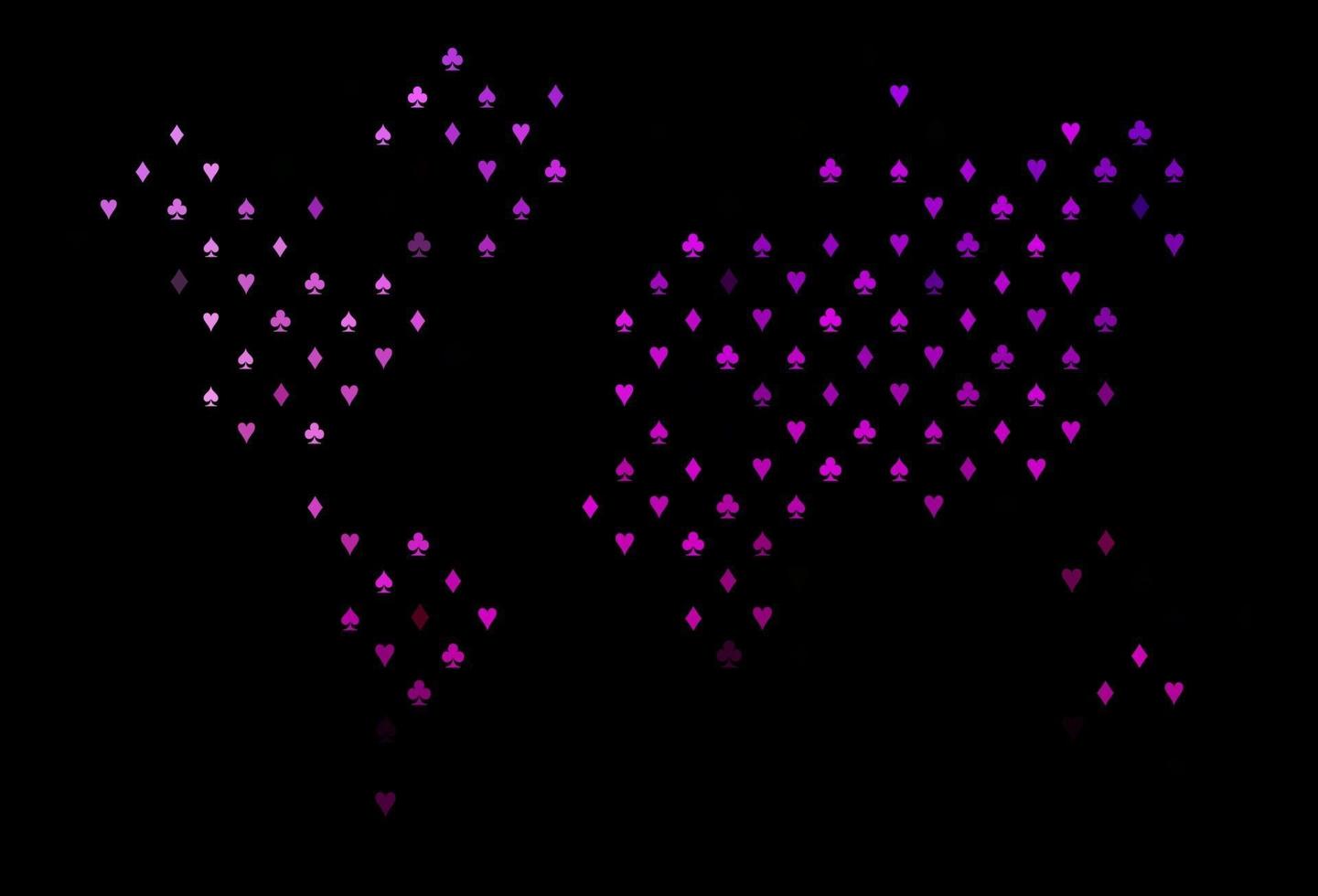 dunkelviolettes Vektormuster mit Kartensymbol. vektor