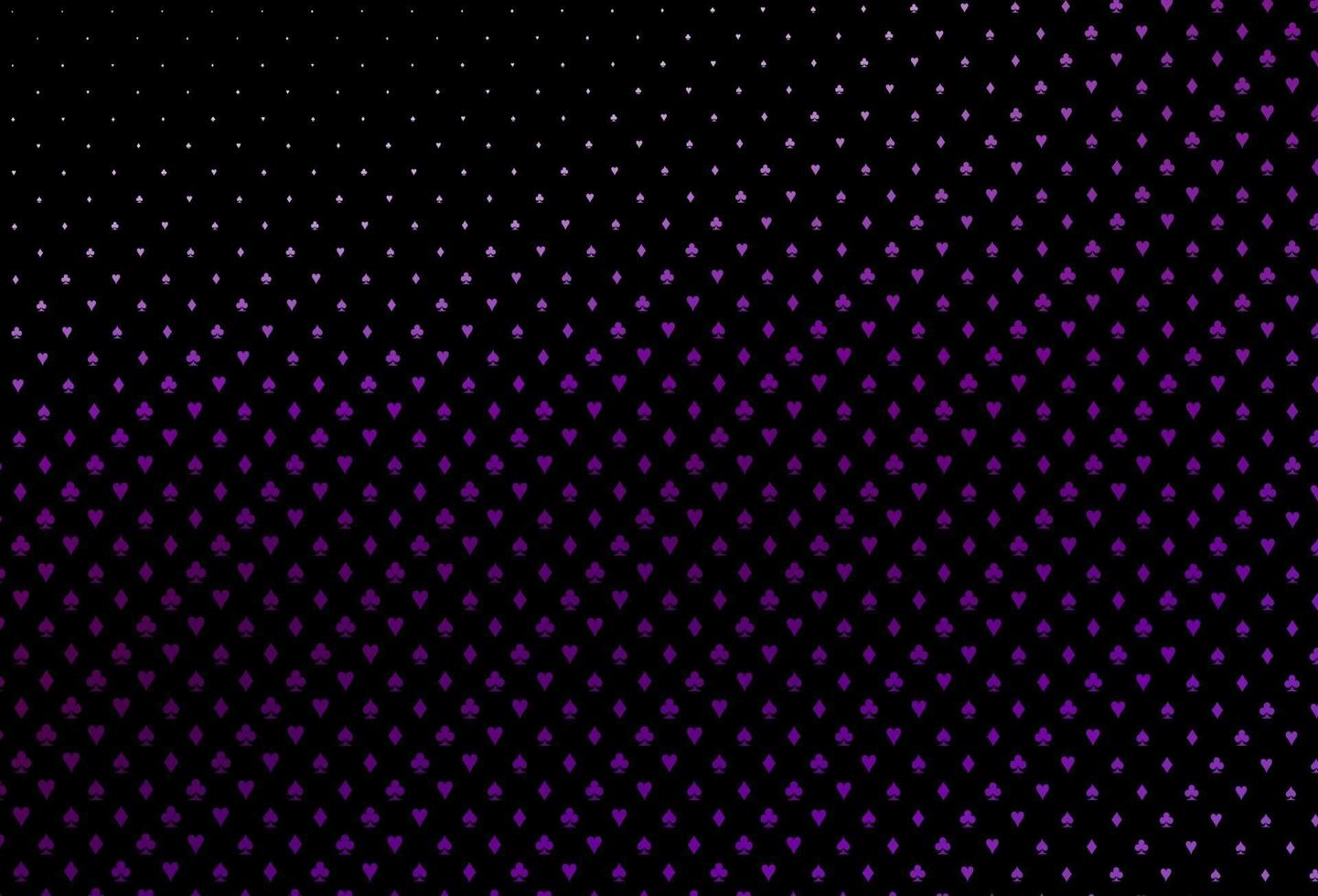 mörk lila vektor mönster med symbol för kort.