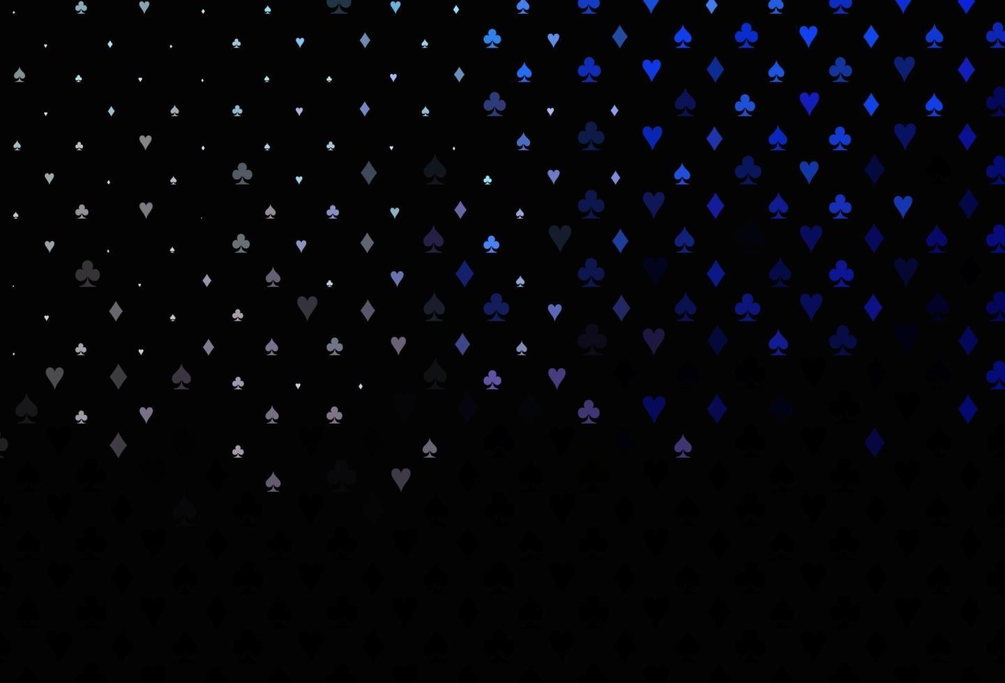 dunkelrosa, blaues Vektorcover mit Glücksspielsymbolen. vektor