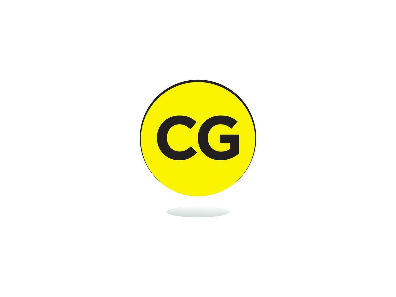 unik cg logotyp ikon, kreativ cg brev logotyp vektor