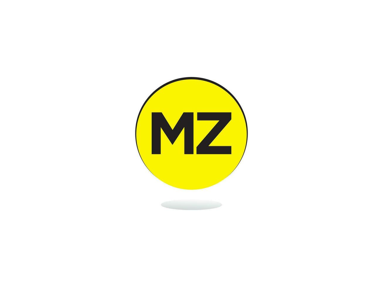 minimal mz Logo Symbol, kreativ mz Logo Brief Design zum Geschäft vektor