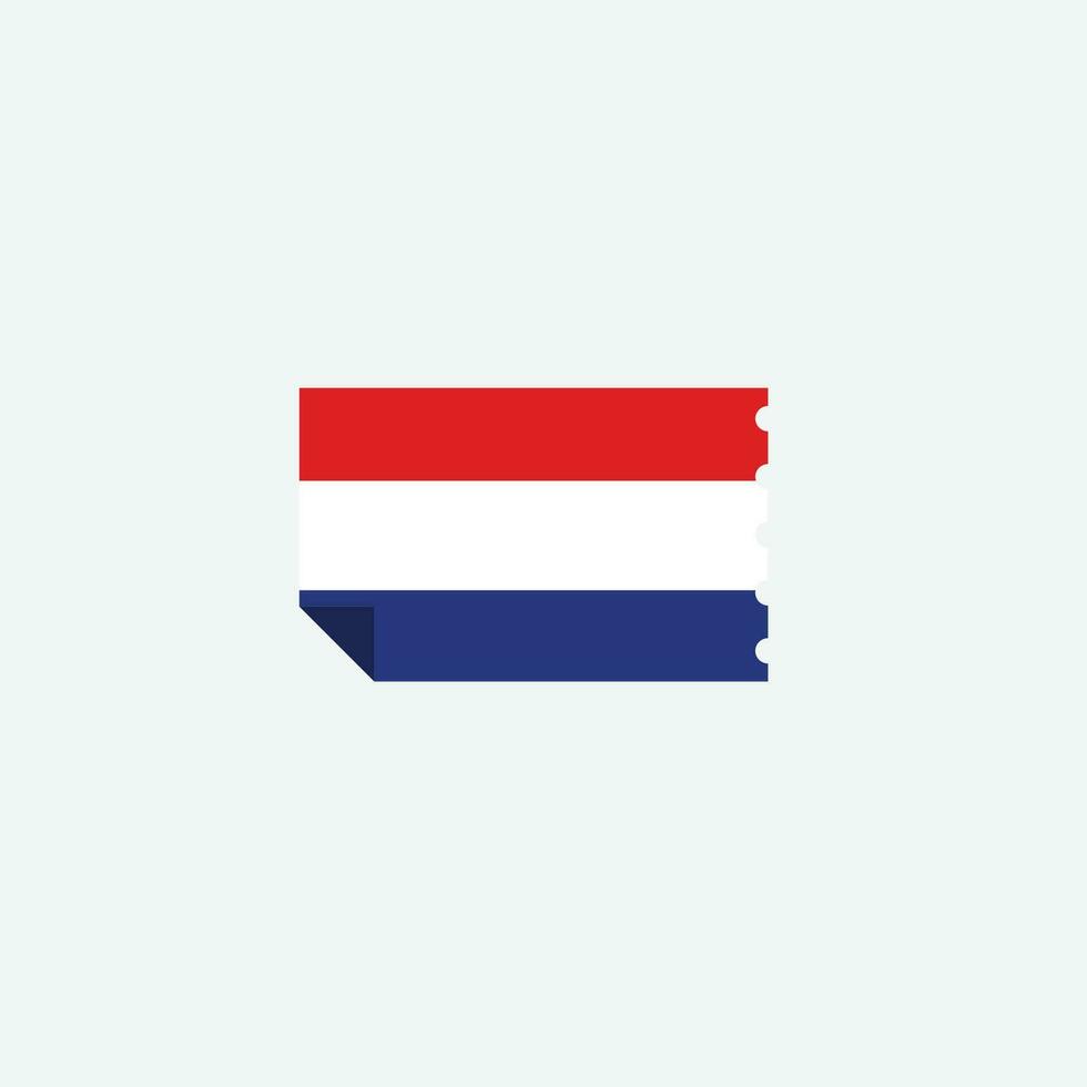 Nederländerna flagga ikon vektor