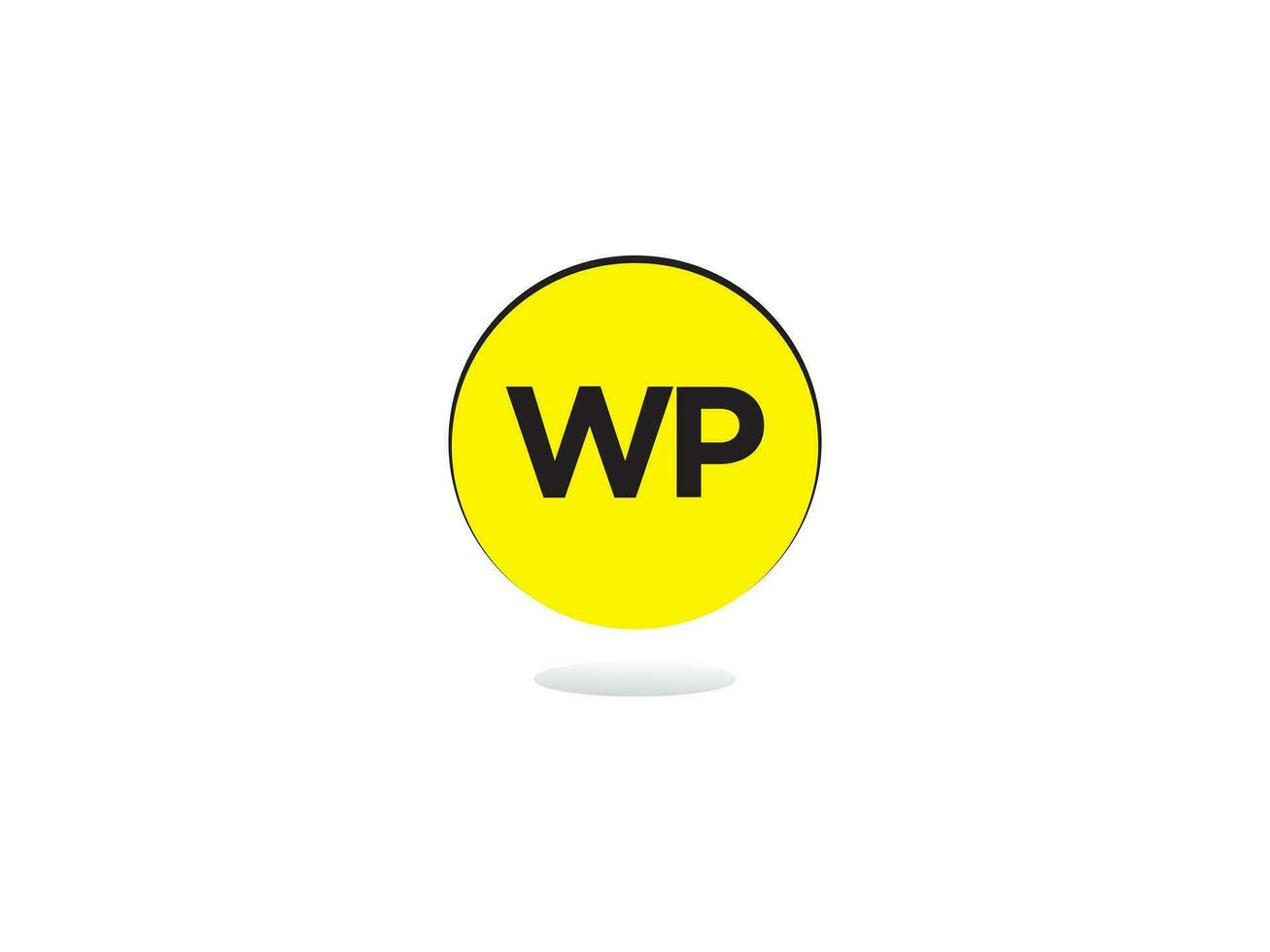 modern wp logotyp brev, första wp logotyp ikon vektor