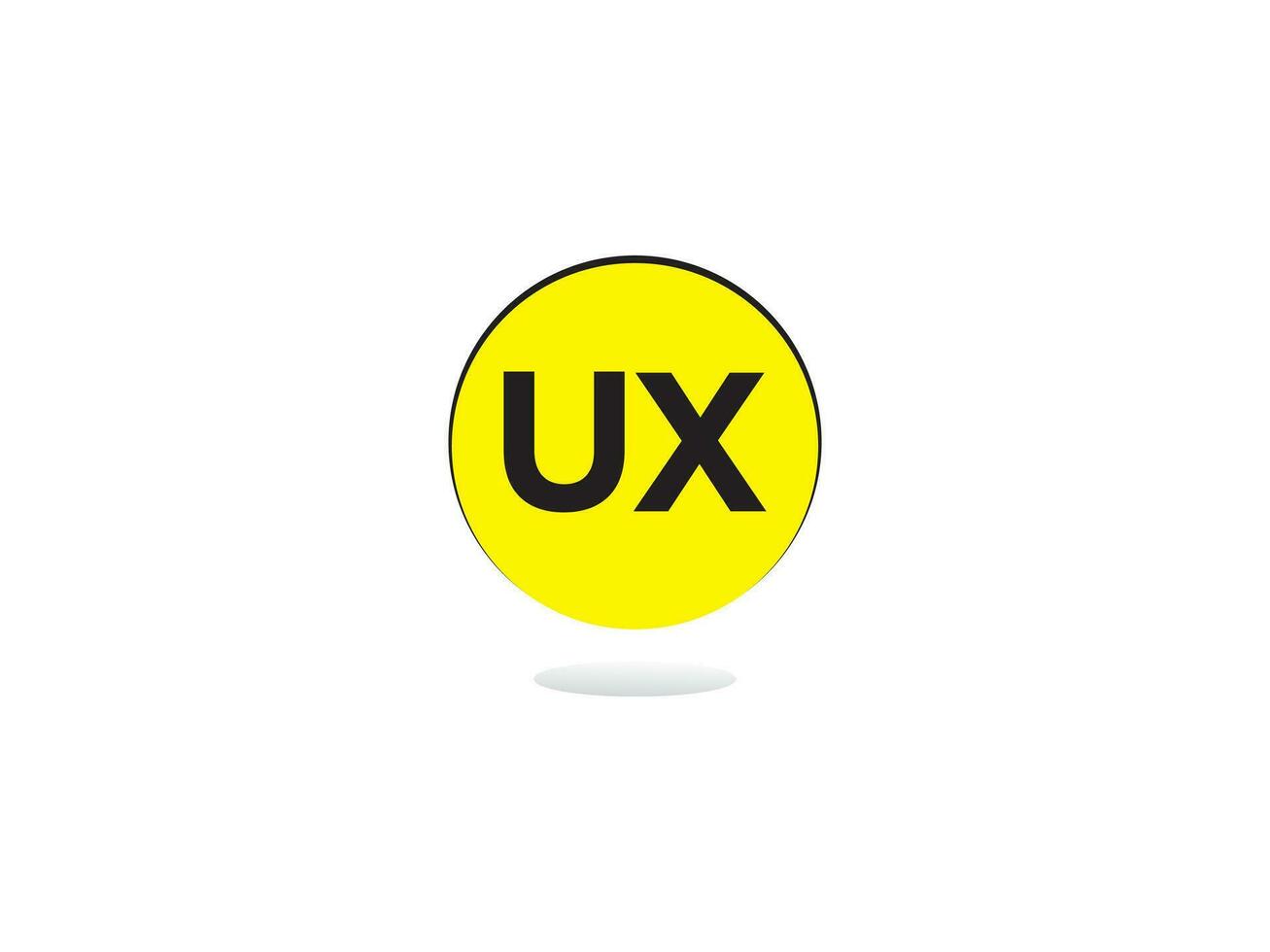 abstrakt lyx ux logotyp ikon, kreativ första ux företag logotyp ikon design vektor