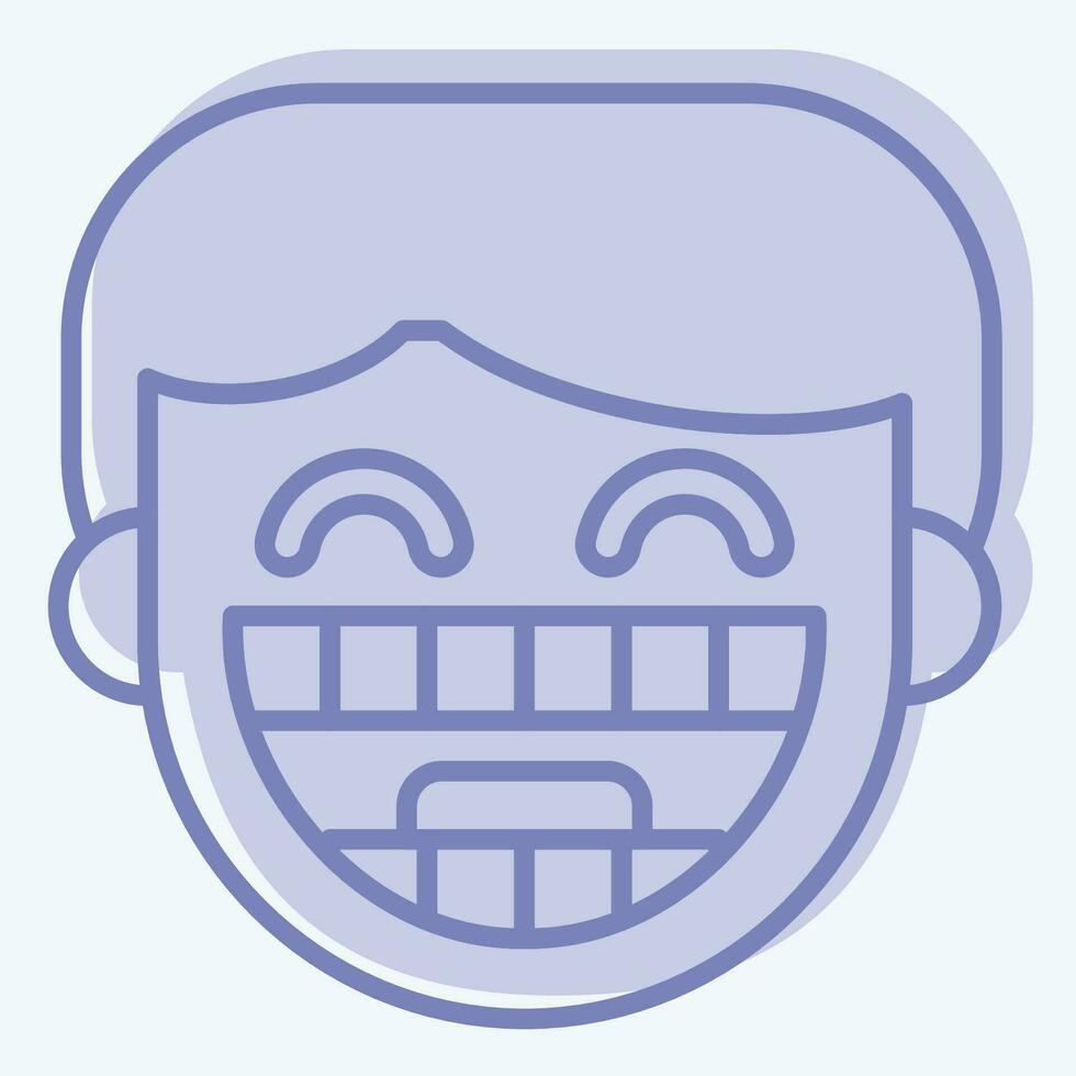 ikon dental tandställning. relaterad till tandläkare symbol. två tona stil. enkel design redigerbar. enkel illustration vektor