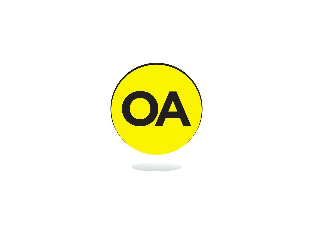 Alphabet oa Logo Bild, minimalistisch oa Initiale Kreis Logo vektor