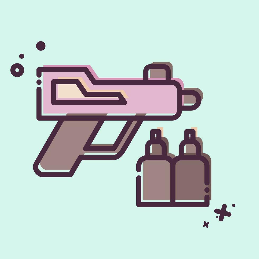 ikon pistol. relaterad till förgifta symbol. mbe stil. enkel design redigerbar. enkel illustration vektor