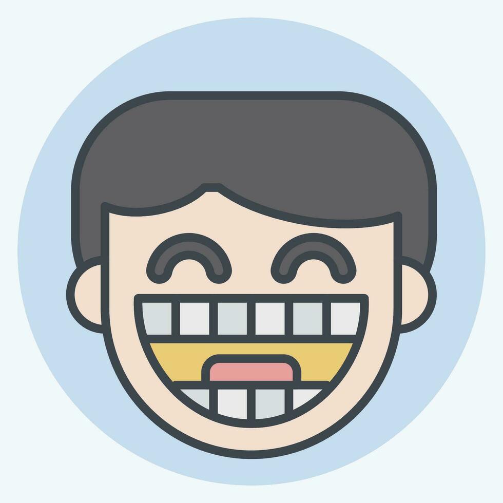 Symbol Dental Zahnspange. verbunden zu Zahnarzt Symbol. Farbe Kamerad Stil. einfach Design editierbar. einfach Illustration vektor