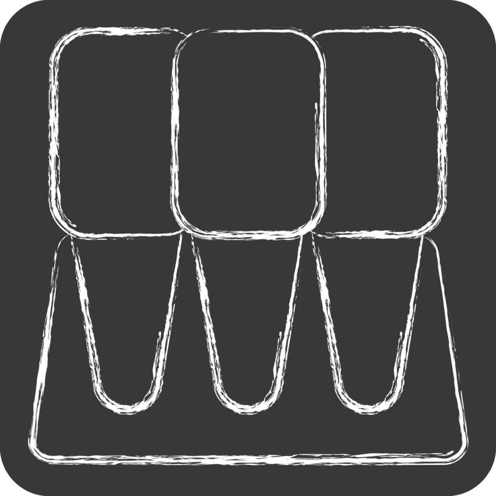 Symbol Schneidezahn. verbunden zu Zahnarzt Symbol. Kreide Stil. einfach Design editierbar. einfach Illustration vektor