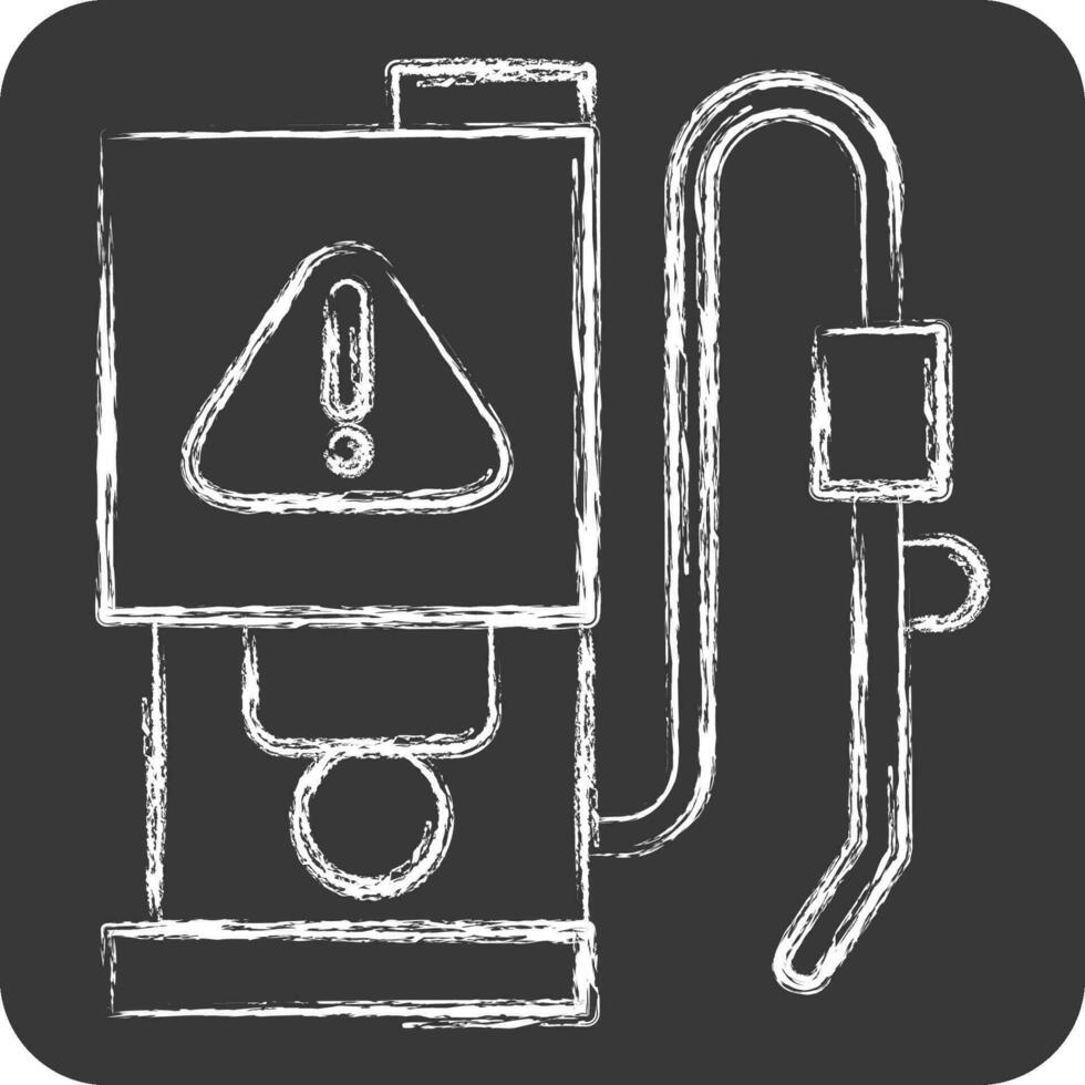 Symbol Kammerjäger. verbunden zu vergiften Symbol. Kreide Stil. einfach Design editierbar. einfach Illustration vektor