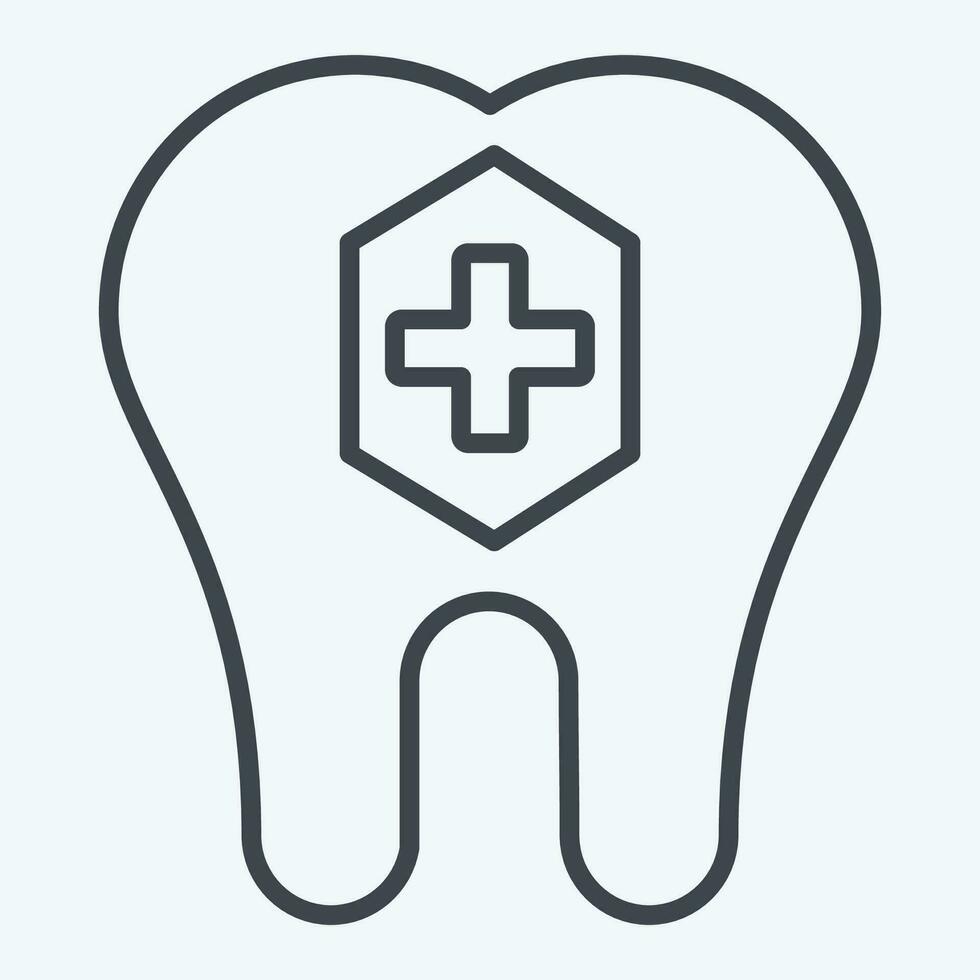 ikon fluorid. relaterad till tandläkare symbol. linje stil. enkel design redigerbar. enkel illustration vektor