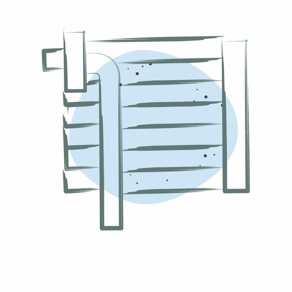 Symbol ac Verdampfer. verbunden zu Auto Instandhaltung Symbol. Farbe Stelle Stil. einfach Design editierbar. einfach Illustration vektor