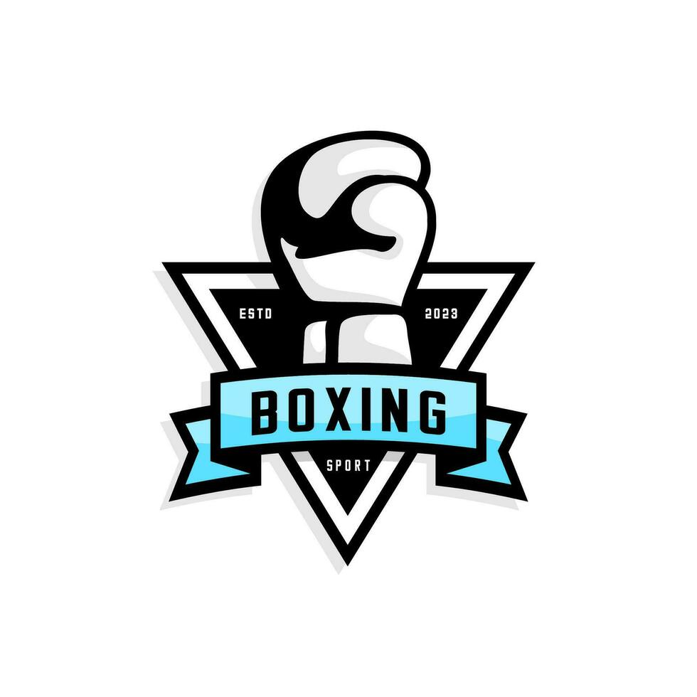 vektor boxning logotyp, vektor boxning handskar