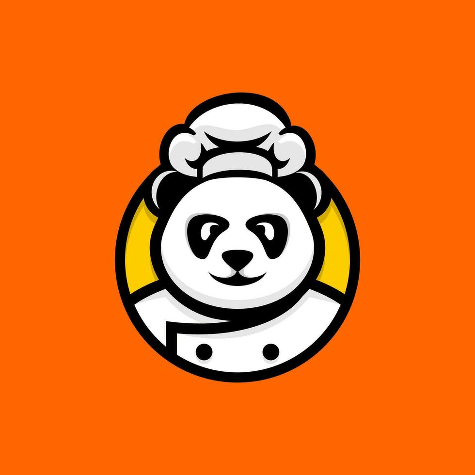 kock panda logotyp vektor