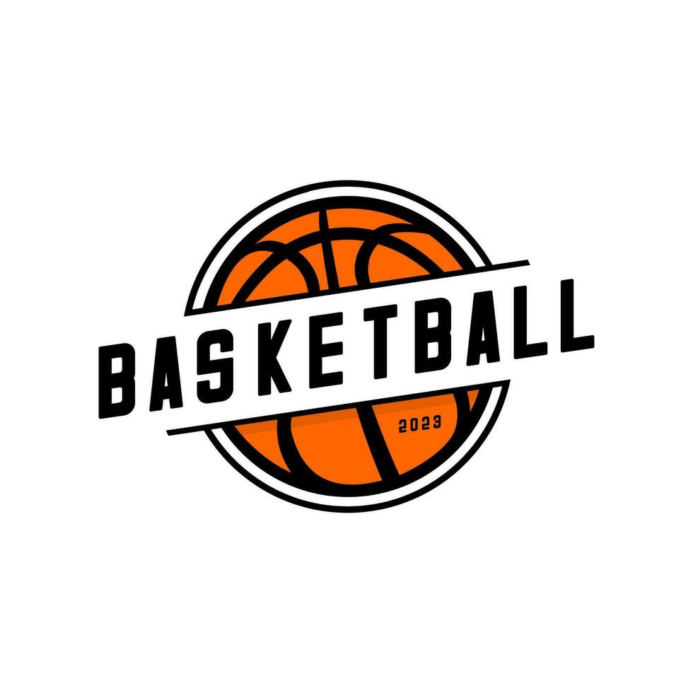 basketboll logotyp vektor på vit bakgrund